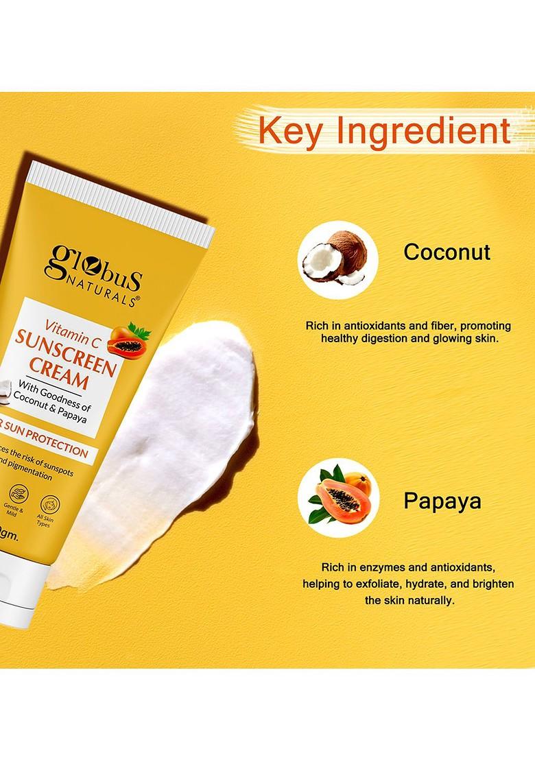Globus Naturals Vitamin C Sunscreen With Papaya 100G