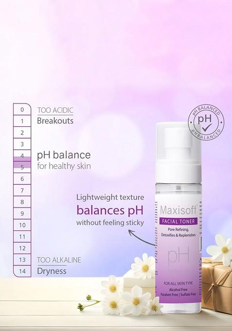 Maxisoft Set Of 3 Facial Toner With Aloevera Cleanses Pore Hydrates Skin 100 Ml Each