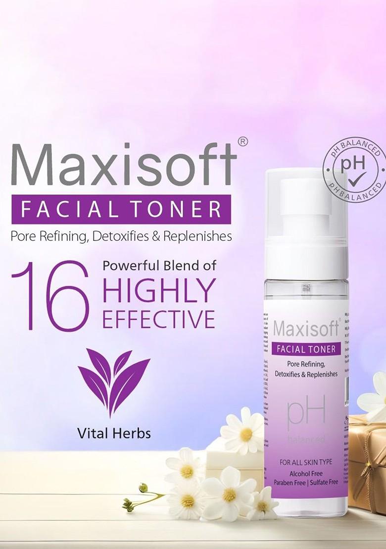 Maxisoft Set Of 2 Facial Toner With Aloevera Cleanses Pore Hydrates Skin 100 Ml Each