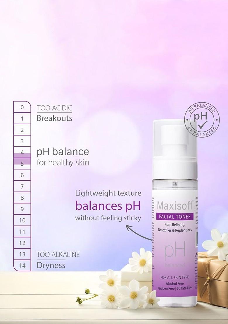 Maxisoft Set Of 2 Facial Toner With Aloevera Cleanses Pore Hydrates Skin 100 Ml Each