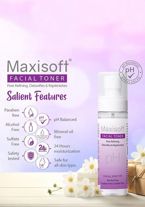 Maxisoft Set Of 2 Facial Toner With Aloevera Cleanses Pore Hydrates Skin 100 Ml Each
