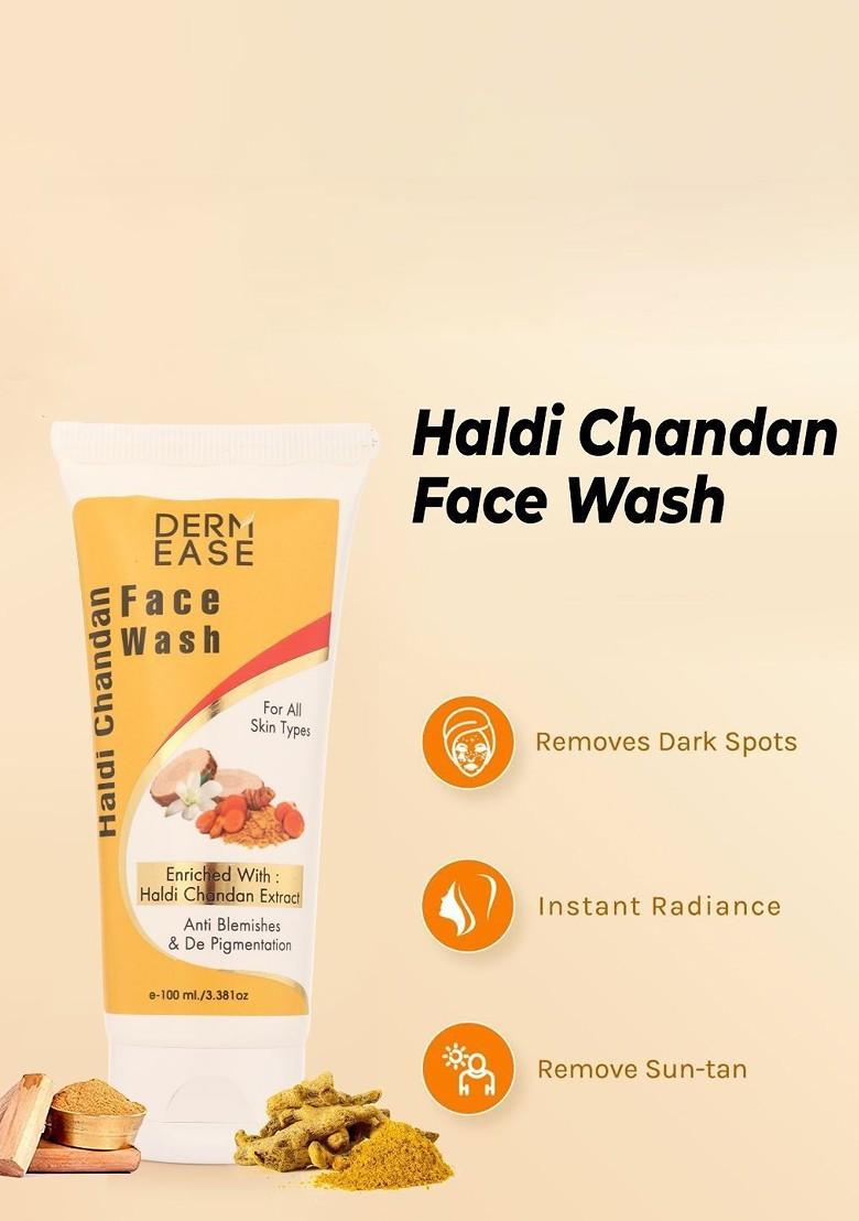 Dermease Haldi Chandan Face Wash For Anti Blemishes De Pigmentation 100 Ml