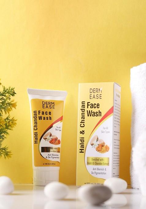 Dermease Haldi Chandan Face Wash For Anti Blemishes De Pigmentation 100 Ml