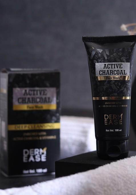 Dermease Charcoal Face Wash For Deep Cleansing With Vitamin E 100 Ml
