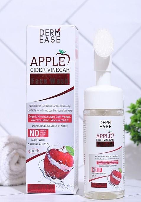 Dermease Apple Cider Vinegar Foaming Face Wash For Deep Cleansing With Vitamin E 150 Ml