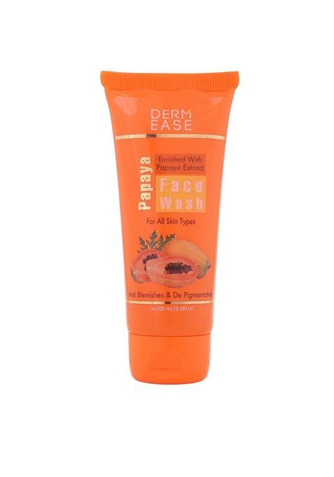Dermease Papaya Face Wash With Extracts Anti Blemishes De Pigmentation 100 Ml