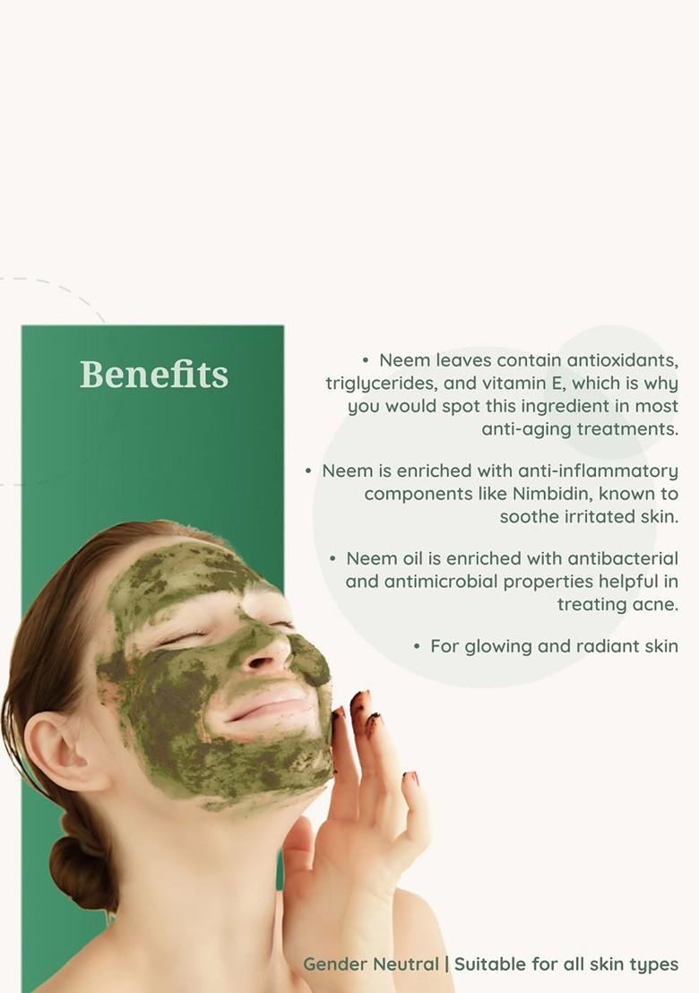 Herbal Mitra Set Of 2 Natural Neem Leafs Multani Mitti Powder Face Pack 100 G Each