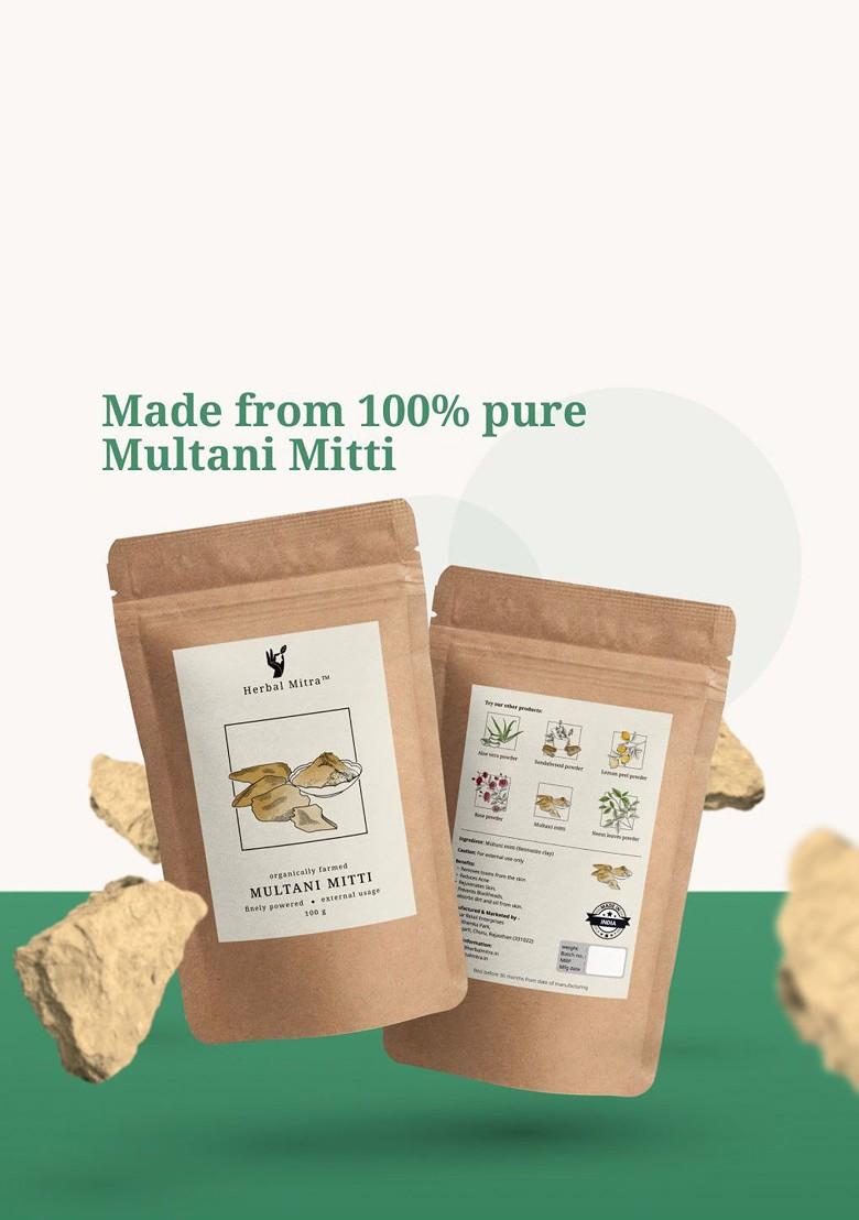 Herbal Mitra Pure Multani Mitti Powder Face Pack 100G