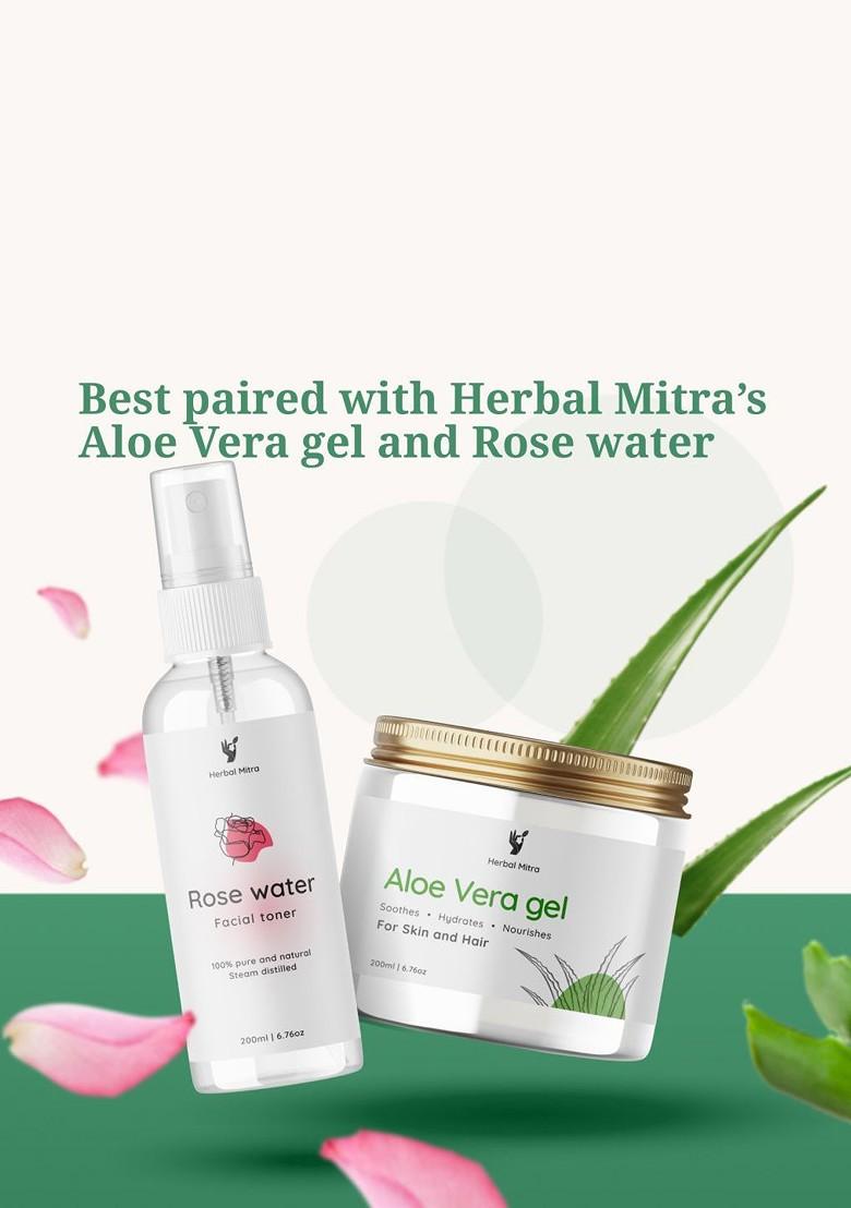 Herbal Mitra Set Of 2 Orange Peel Powder Multani Mitti For Face Pack 100 G Each