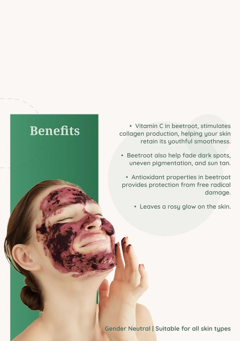 Herbal Mitra Set Of 2 Beetroot Powder Multani Mitti Face Pack 100 G Each