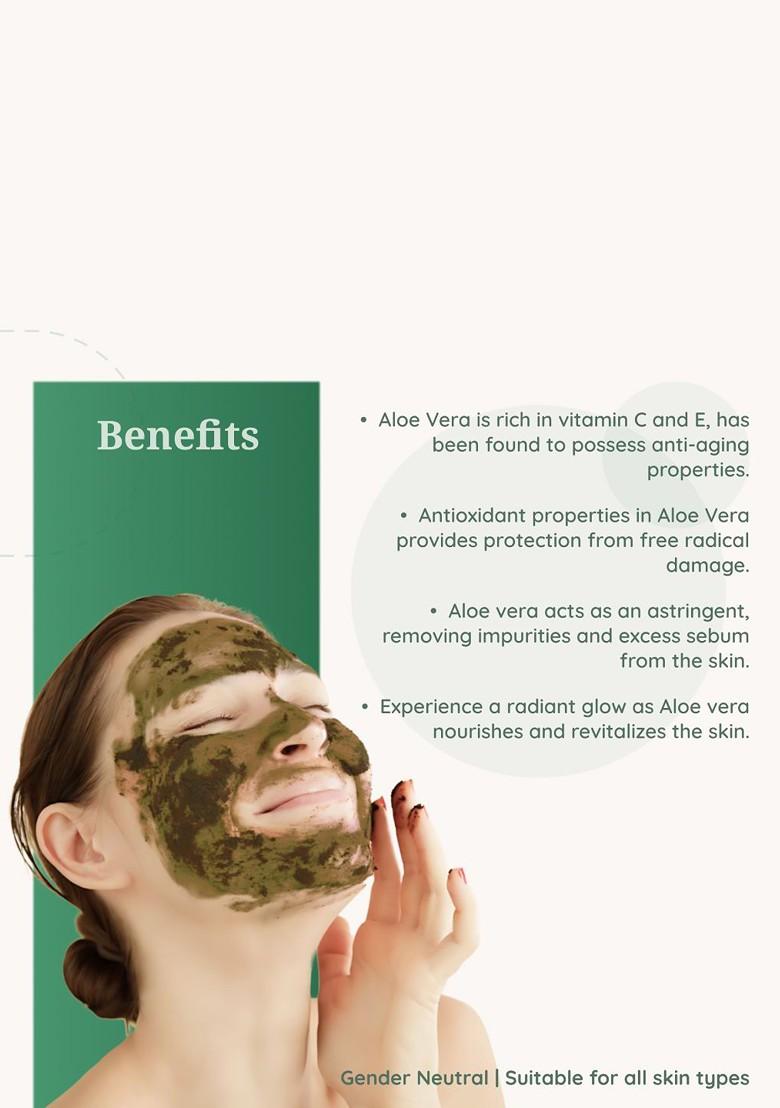 Herbal Mitra Natural Pure Aloe Vera Powder For Deep Cleansing Face Pack 100 G