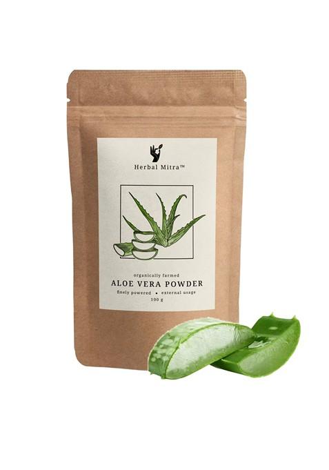 Herbal Mitra Natural Pure Aloe Vera Powder For Deep Cleansing Face Pack 100 G