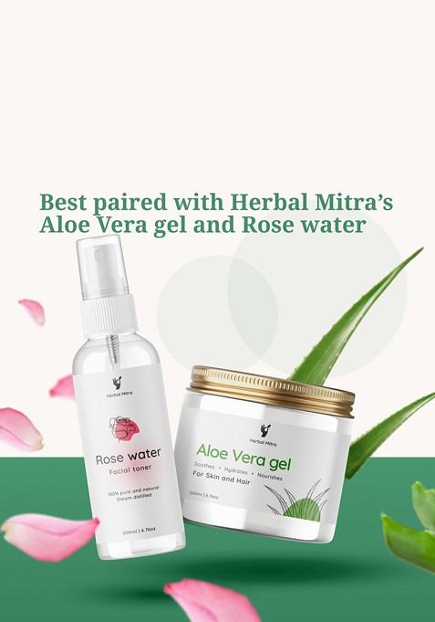 Herbal Mitra Natural Pure Aloe Vera Powder For Deep Cleansing Face Pack 100 G
