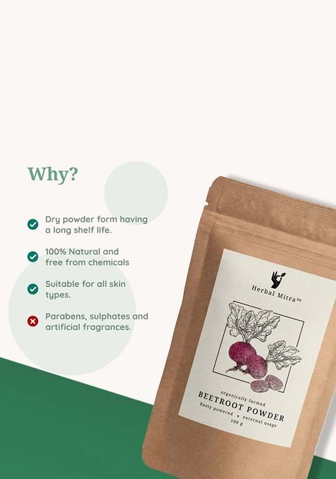 Herbal Mitra Set Of 2 Orange Peel Beetroot Powder For Face Pack 100 G Each