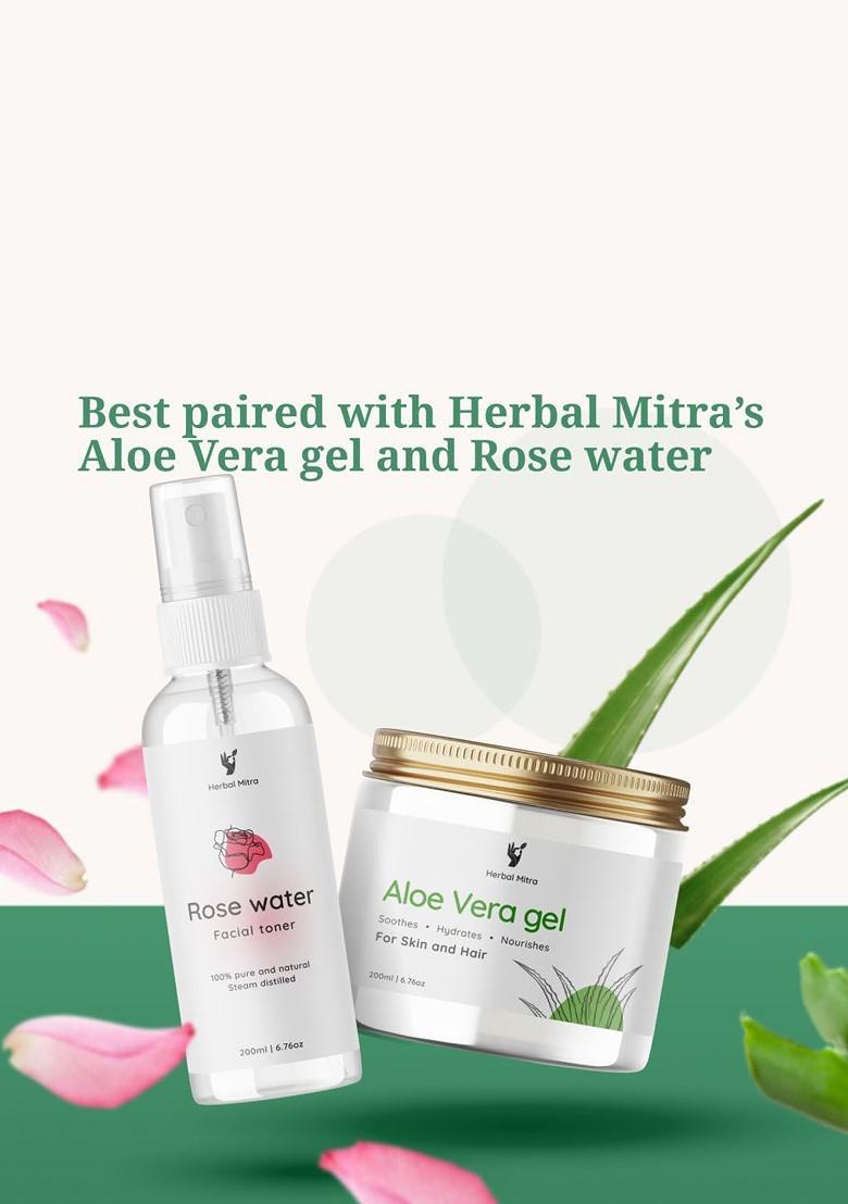 Herbal Mitra Set Of 2 Natural Charcoal Multani Mitti Powder Face Pack 100 G Each