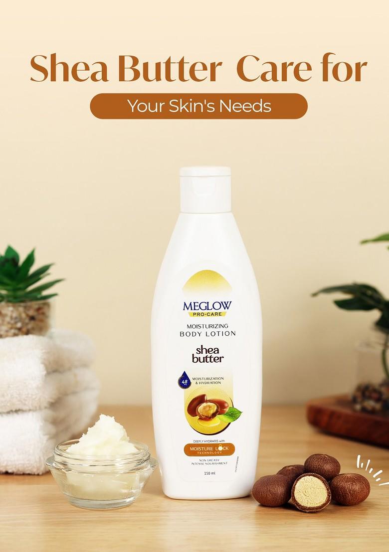 Meglow Set Of 5 Shea Butter Moisturizing Body Lotion 150 Ml Each