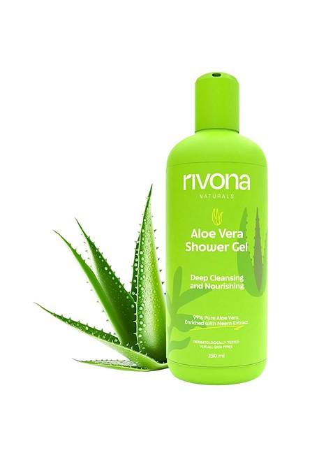 Rivona Naturals Aloe Vera Shower Gel With Hydrating Vitamin E Beads 250Ml