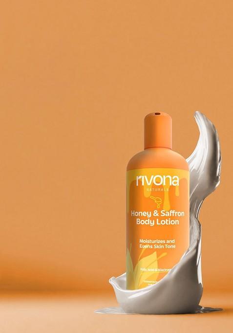 Rivona Naturals Set Of 2 Honey Saffron With Kojic Acid Body Lotion 250Ml Each