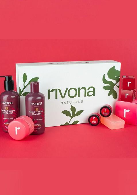 Rivona Naturals 6 Pcs The Pink Box Gift Set Hair Face Care Combo