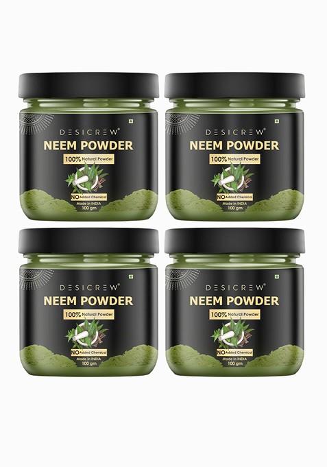 Desi Crew Set Of 4 100 Natural Pure Wild Neem Leaves Powder G Each