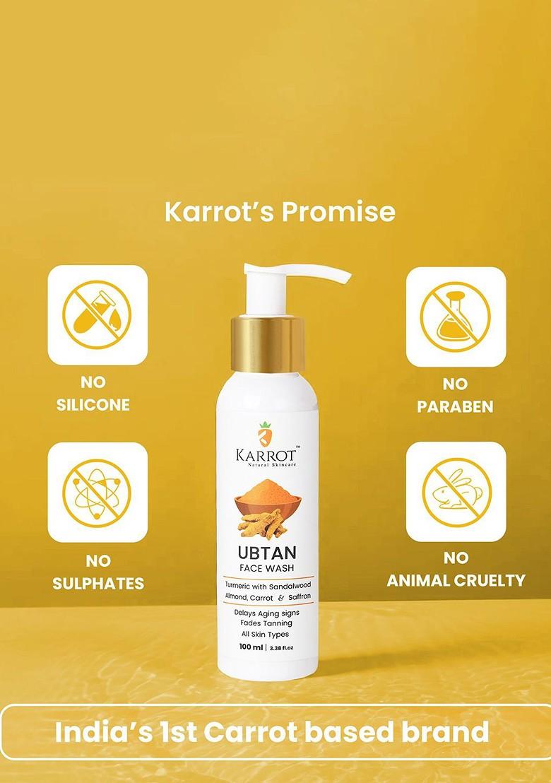 Karrot Natural Skincare Ubtan Brightening Glowing Face Wash 100 Ml