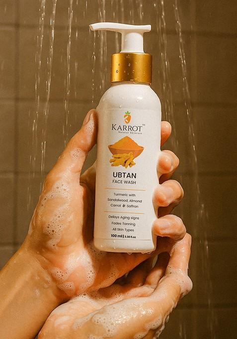 Karrot Natural Skincare Ubtan Brightening Glowing Face Wash 100 Ml