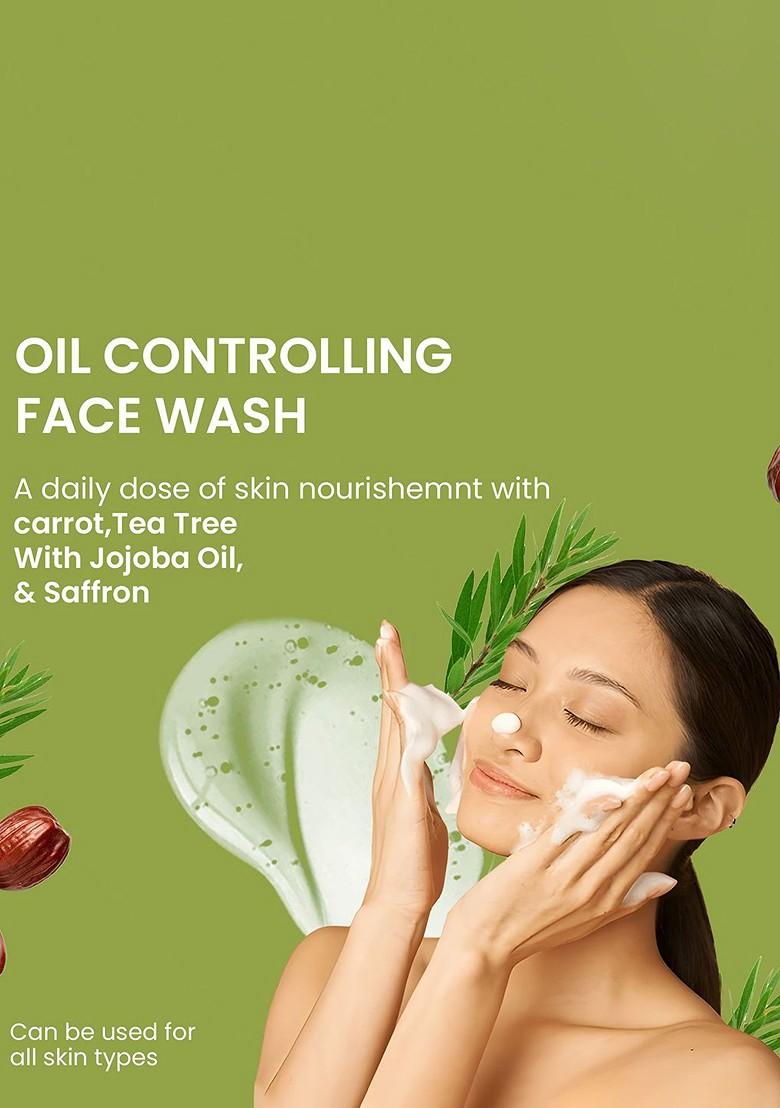 Karrot Natural Skincare Tea Tree Face Wash For Oily Acne Prone Skin 100 Ml