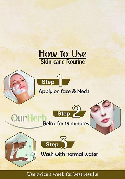 Ourherb Set Of 3 Sandalwood Orange Peel Multani Mitti Powder Face Packs 100 G Each