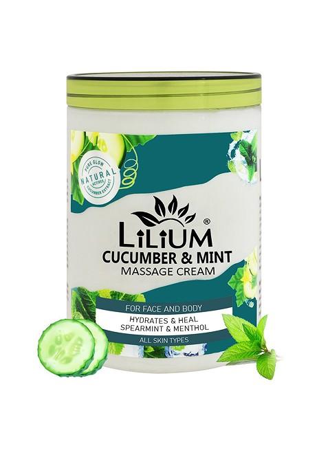 Lilium Cucumber Mint Massage Cream For Face Body 500Ml