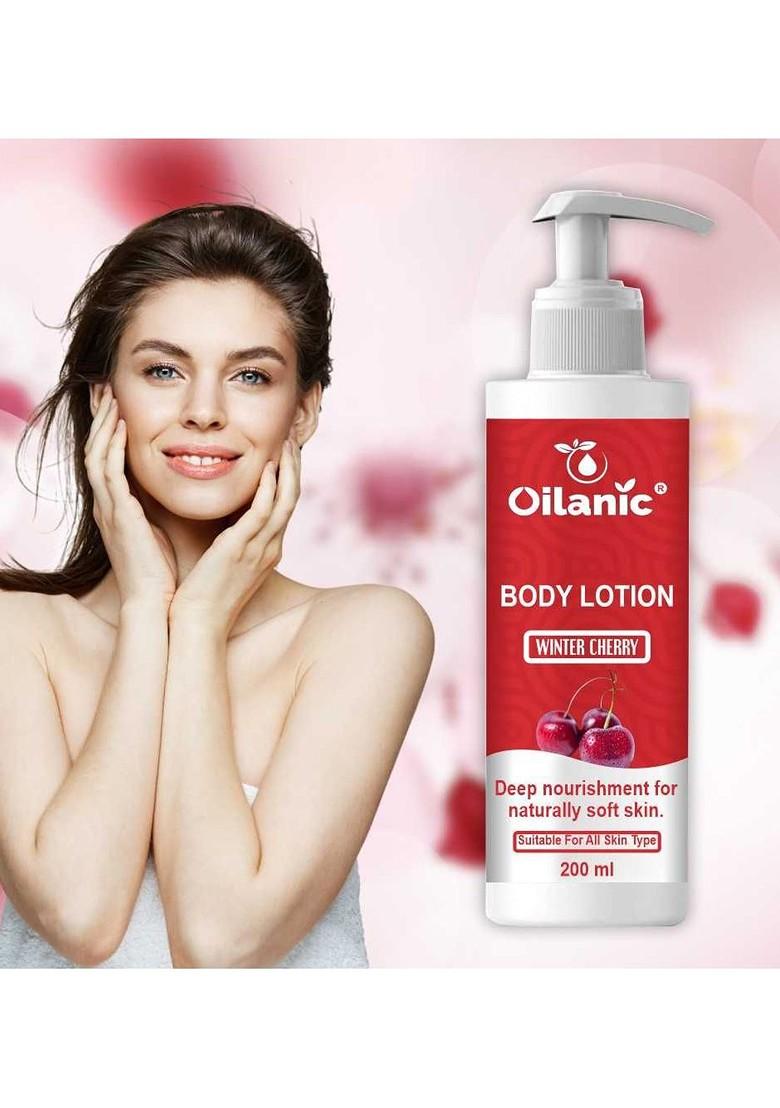 Oilanic Set Of 3 Winter Cherry Body Lotion For Deep Nourishment 200 Ml Each