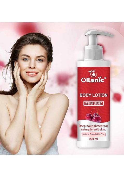Oilanic Set Of 3 Winter Cherry Body Lotion For Deep Nourishment 200 Ml Each