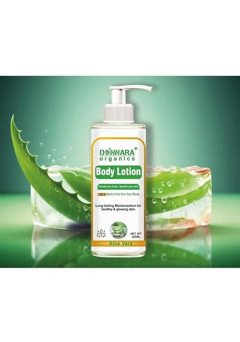 Donnara Organics Set Of 3 Aloe Vera Body Lotion For Healthy Glowing Skin 200 Ml Each