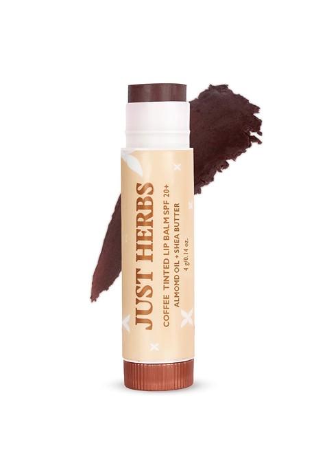 Just Herbs Spf 20 Tinted Lip Balm With Almond Oil Shea Butter 4 G Coffee