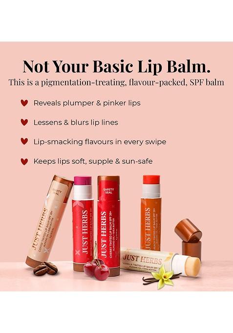 Just Herbs Spf 20 Tinted Lip Balm With Almond Oil Shea Butter 4 G Coffee