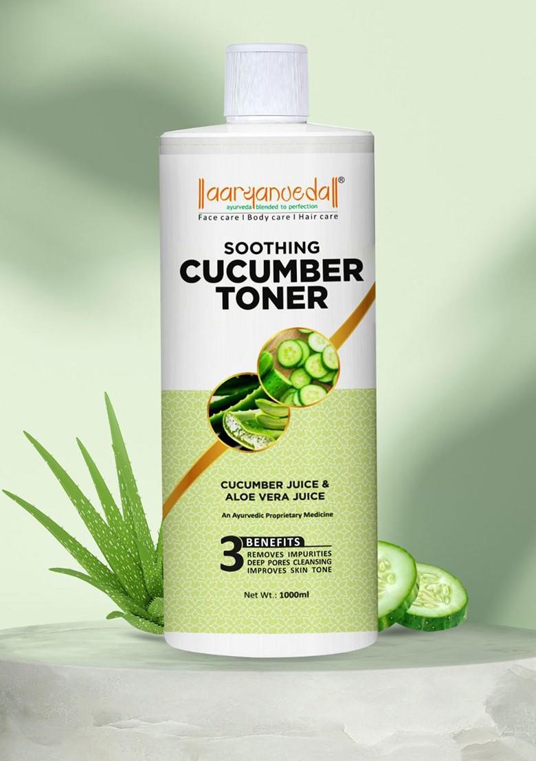 Aryanveda Cucumber Face Toner With Aloevera Juice For Glowing Skin 1000 Ml