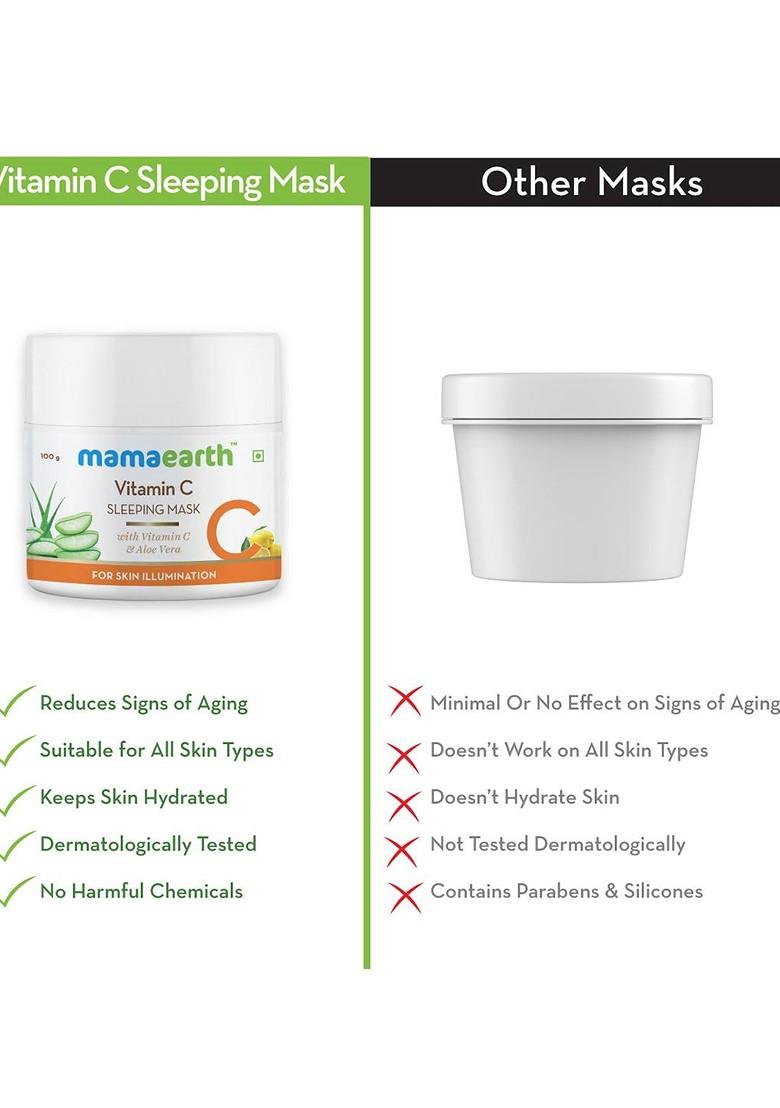 Mamaearth Vitamin C Sustainable Sleeping Mask For Skin Illumination 100 G