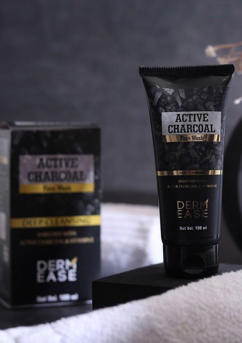 Dermease Active Charcoal Face Wash With Vitamin E 100 Ml