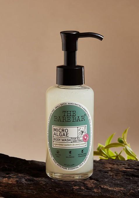 The Bare Bar Micro Algae Body Wash For Skin Hydration Moisturizing Nourishing 100 Ml