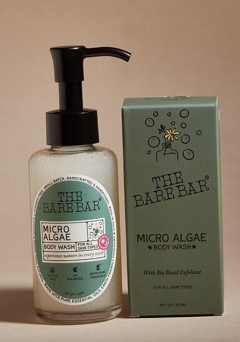 The Bare Bar Micro Algae Body Wash For Skin Hydration Moisturizing Nourishing 100 Ml