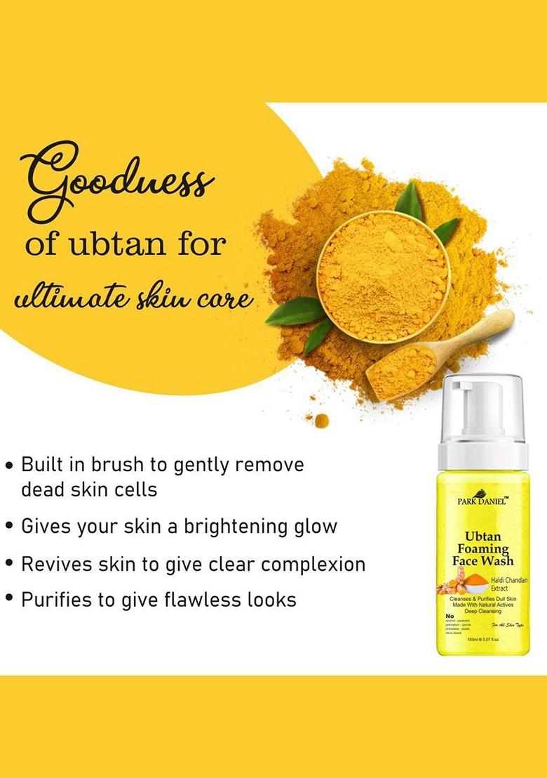 Park Daniel Set Of 2 Green Tea Ubtan Foaming Face Wash 150 Ml Each