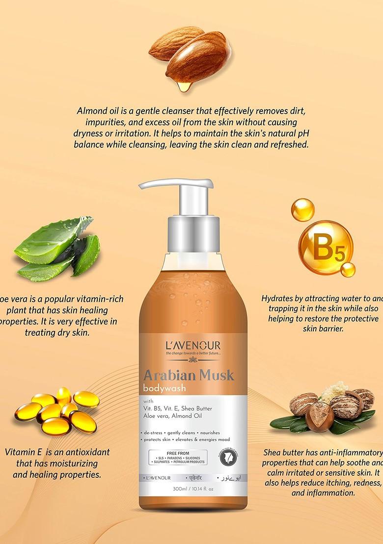 L'Avenour Arabian Musk Body Wash For Deep Cleansing With Shea Butter 300 Ml