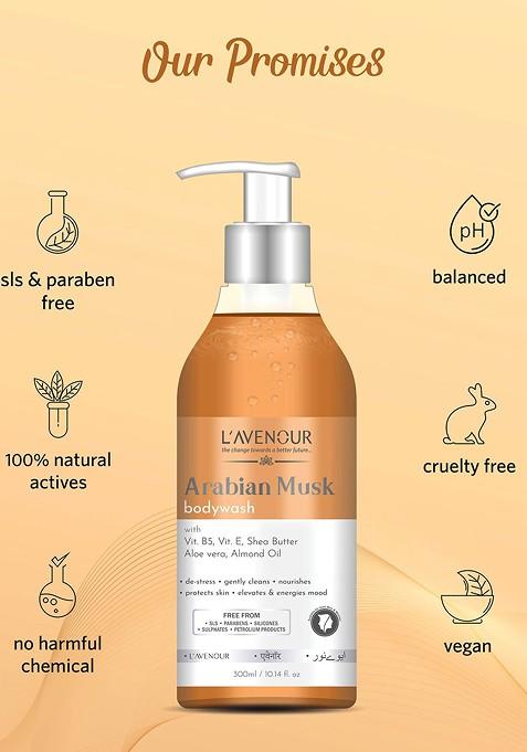 L'Avenour Arabian Musk Body Wash For Deep Cleansing With Shea Butter 300 Ml