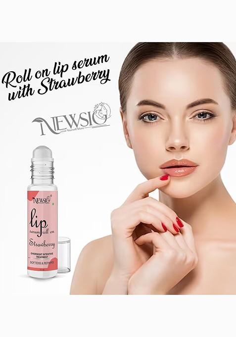 Newsio Set Of 4 Roll On Lip Serum For Softening Repair 10 Ml Each Strawberry