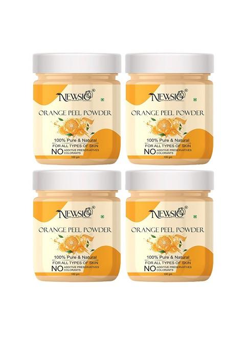 Newsio Set Of 4 100 Pure Natural Orange Peel Powder 100G Each