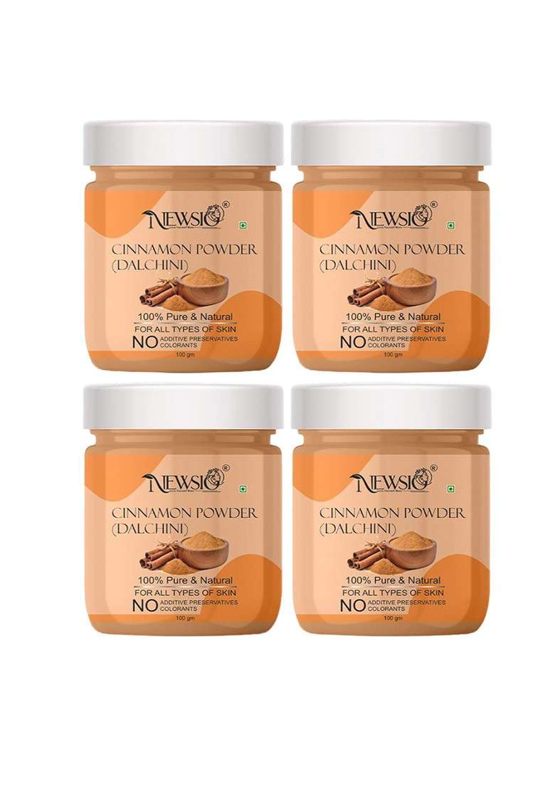 Newsio Set Of 4 Pure Natural Cinnamon Powder For Skin Hair 100G Each - Indya