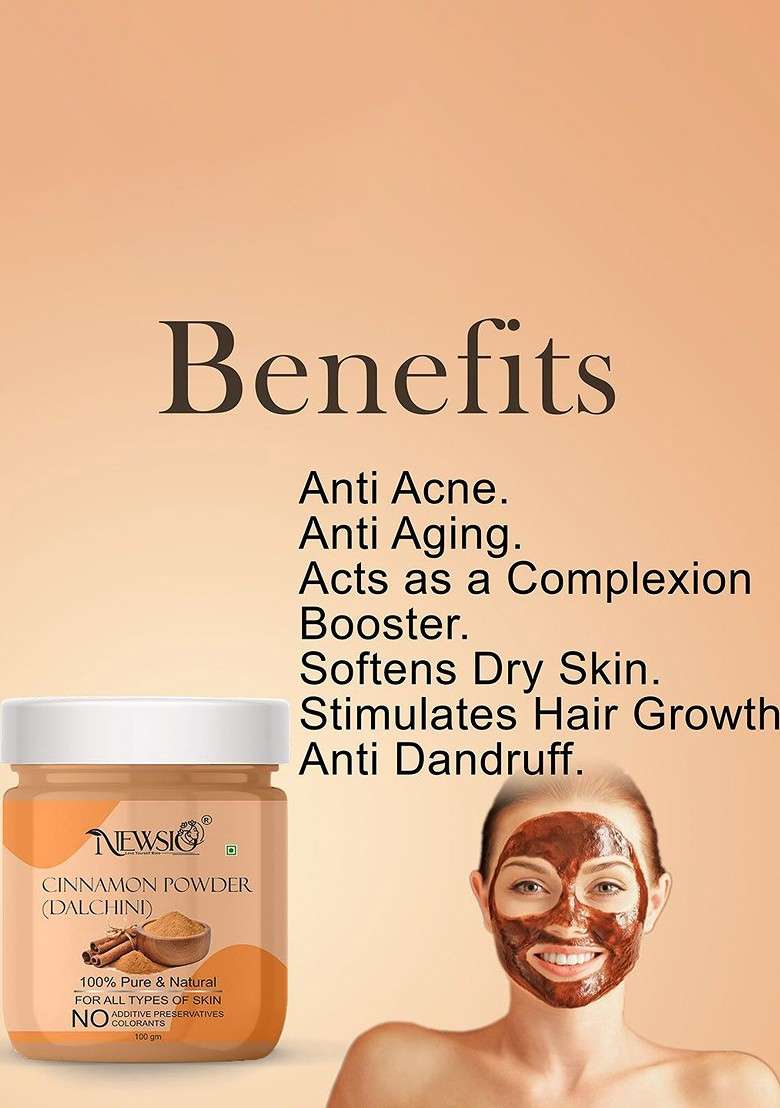 Newsio Set Of 4 Pure Natural Cinnamon Powder For Skin Hair 100G Each - Indya