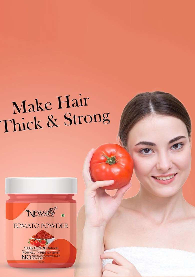 Newsio Set Of 4 Pure Natural Tomato Powder For Skin Hair 100G Each - Indya