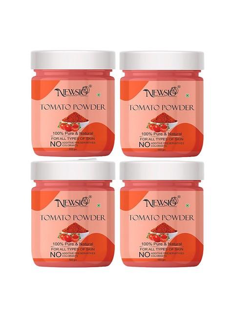 Newsio Set Of 4 Pure Natural Tomato Powder For Skin Hair 100G Each