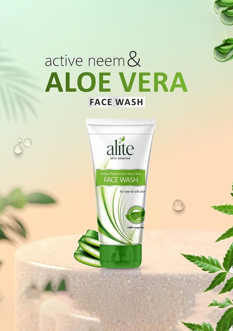 Alite Set Of 3 Neem And Aloe Vera Face Wash 100G Each