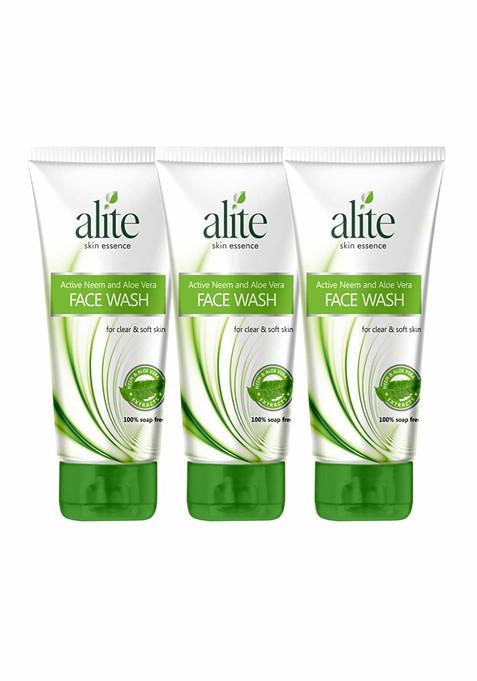 Alite Set Of 3 Neem And Aloe Vera Face Wash 100G Each